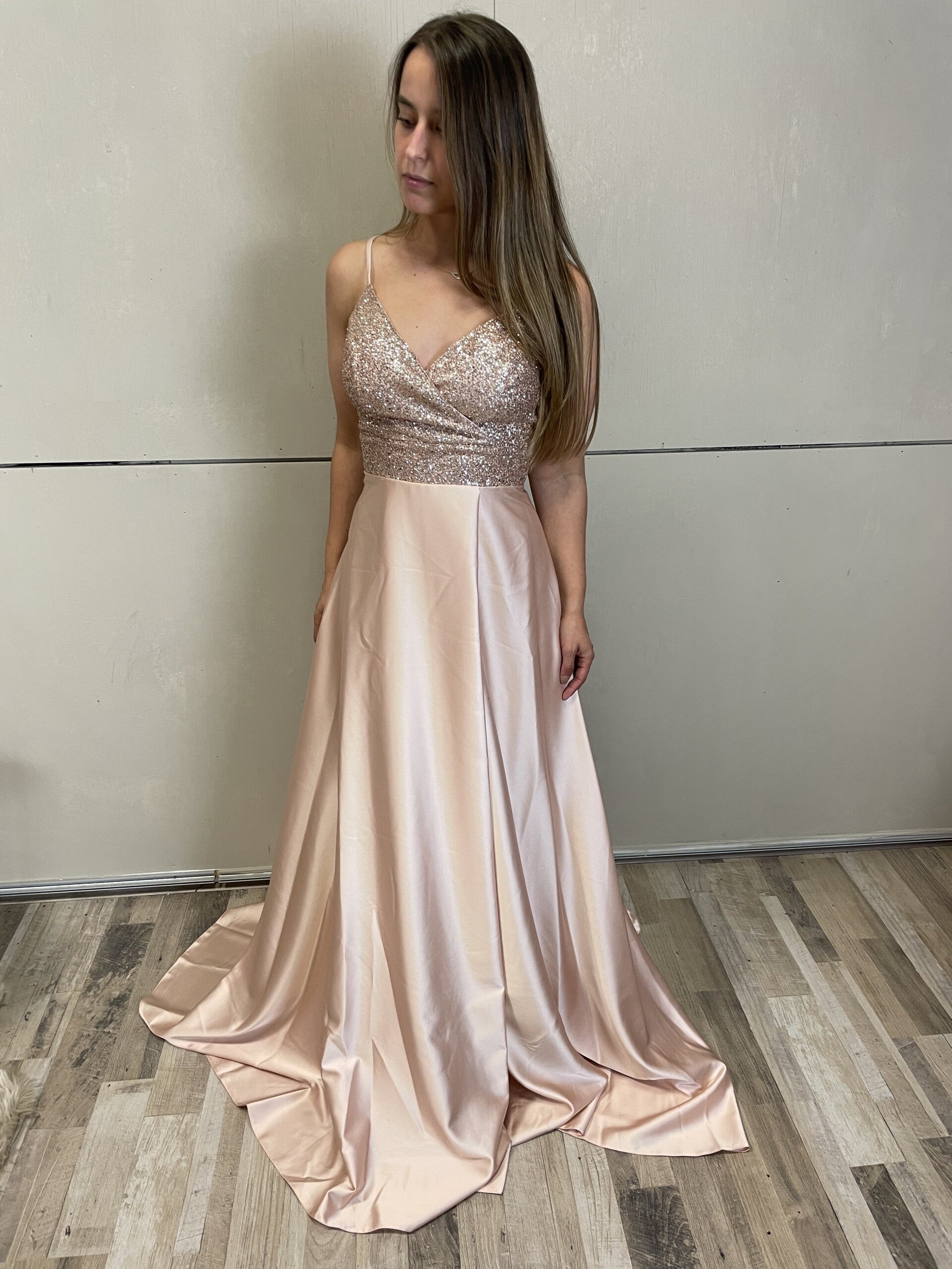 Champagne Glitter Bridesmaid Dresses