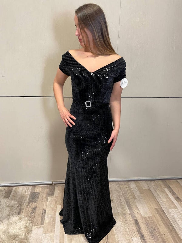 Black sequins dress - 1230