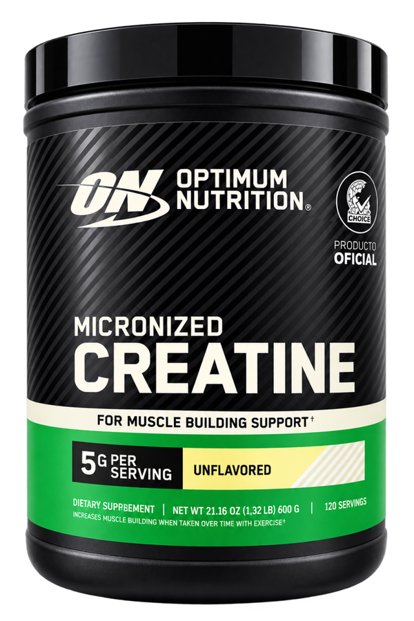 Creatina Optimum Nutrition Micronizada 600 g | 120 Servicios
