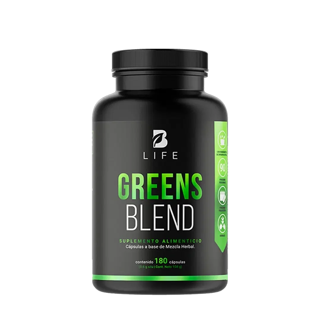 Mezcla Herbal con Espirulina, Moringa, Wheatgrass, Clorela, Matcha y Aloe Vera | 180 Cápsulas