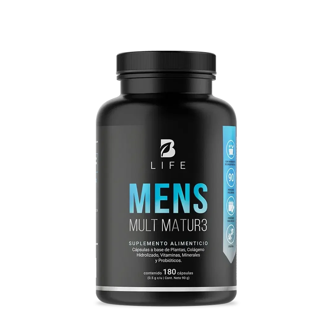 Multivitamínico para Hombre 40+ | Con Vitaminas A, C, D, E, Calcio, Colágeno, Creatina y Probióticos
