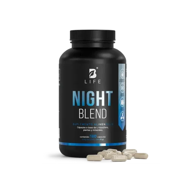 NIGHT BLEND Mezcla con extractos Adaptógenos | Adicionada con Magnesio | 1000 mg por porción