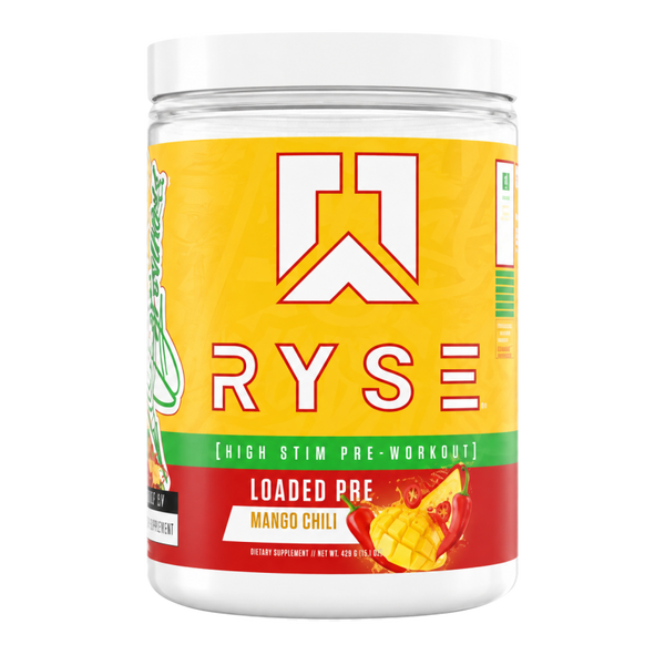 RYSE Loaded Pre – Preentreno de estímulo fuerte | Mango Chili, 30 servicios