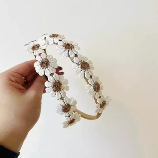 Haarband madelief brons