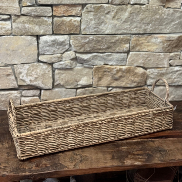 Tablett geflochten m. Griff P11481