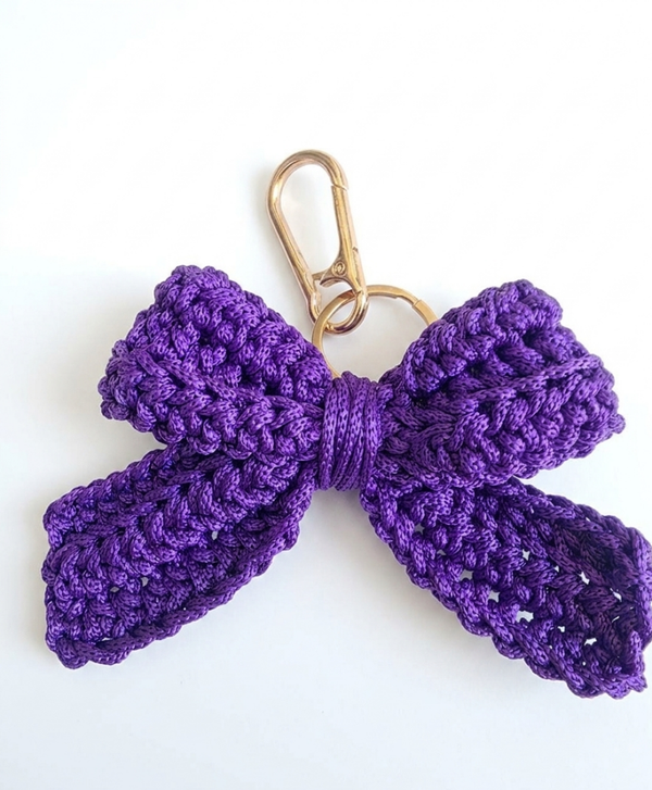 Keychain Bow Purple