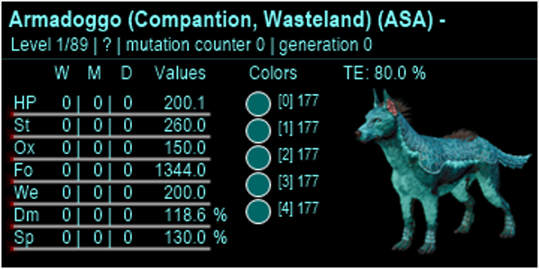 ID177 Armadoggo LVL 1 Adult clones