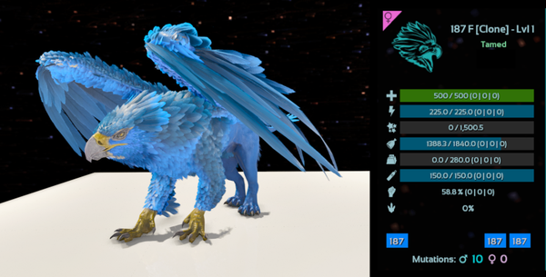 ID187 LVL1 Adult Female Griffin clones