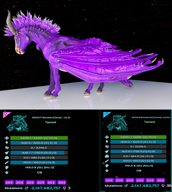 ID203 Dreadmare adult clones