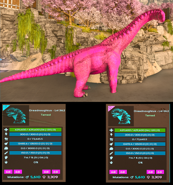 ID68 716m Dreadnoughtus adult clones