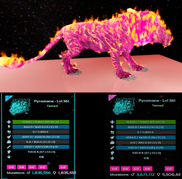 ID68 Pyromane adult clones