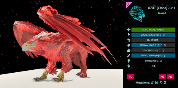 ID70  LVL1 Adult Female Griffin clones