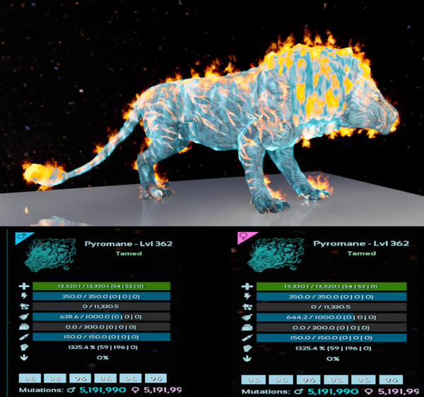 ID96 Pyromane adult clones