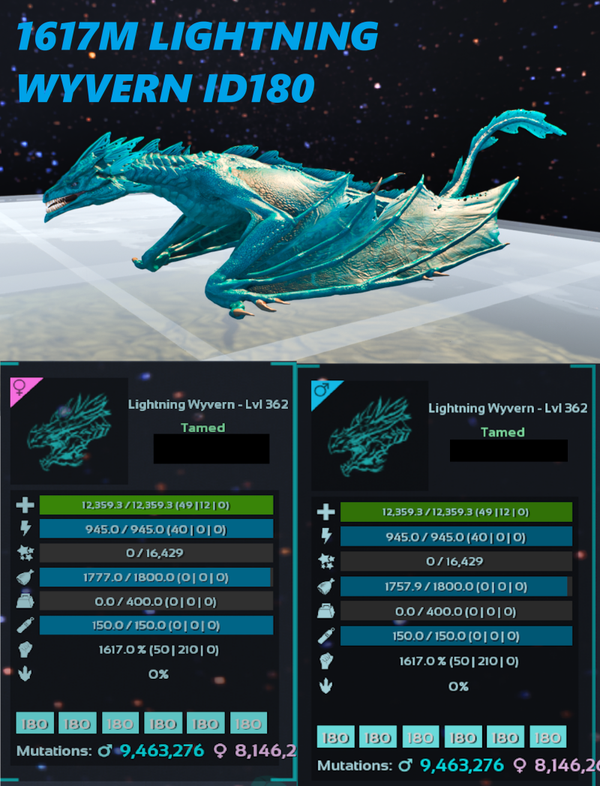 ID180 Lightning Wyvern adult Pair