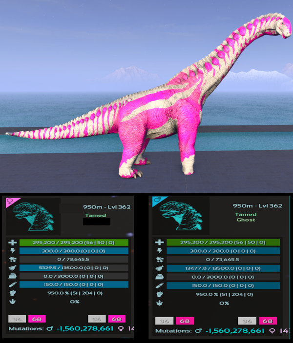Barbie 950m Dreadnoughtus adult clones