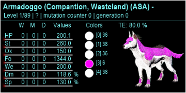 Barbie Armadoggo LVL 1 Adult clones