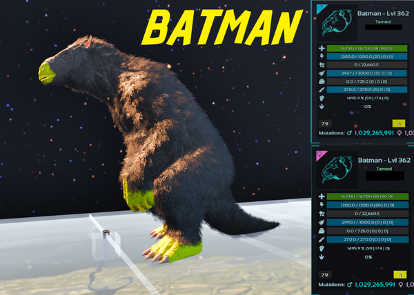 Batman Megatherium adult clones