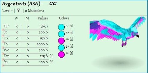 Cotton Candy  Lvl 1 Argy female adult clones