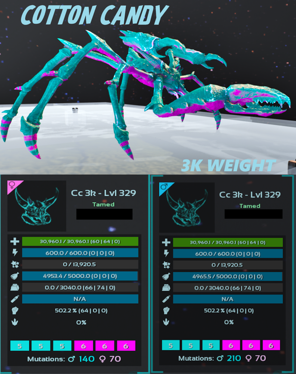 Cotton Candy 3k Karkinos Adult Clones
