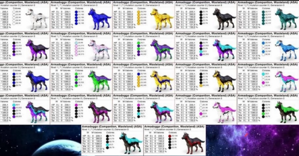 All 23 the complete collection ( INC NIGHTMARE V2) Armadoggo LVL 1 Adult clones