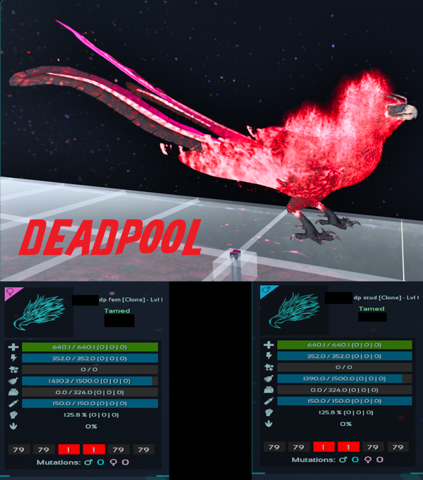 Phoenix Deadpool clones breading pair level 1
