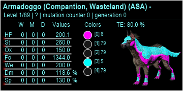 Galaxy Armadoggo LVL 1 Adult clones