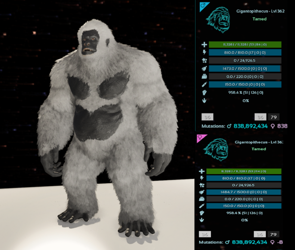 Ghost Gigantopithecus adult clones
