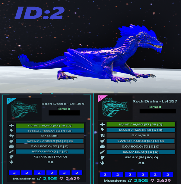 ID2 934M Rock Drake adult clones