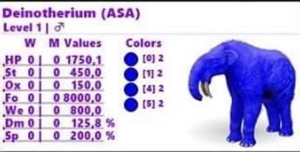 ID2 Deinotherium LEVEL 1 adult female clones