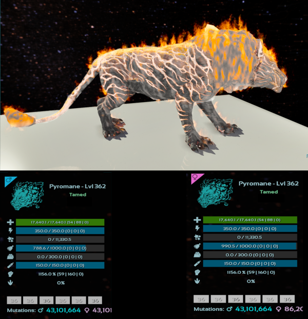 ID36 Pyromane adult clones
