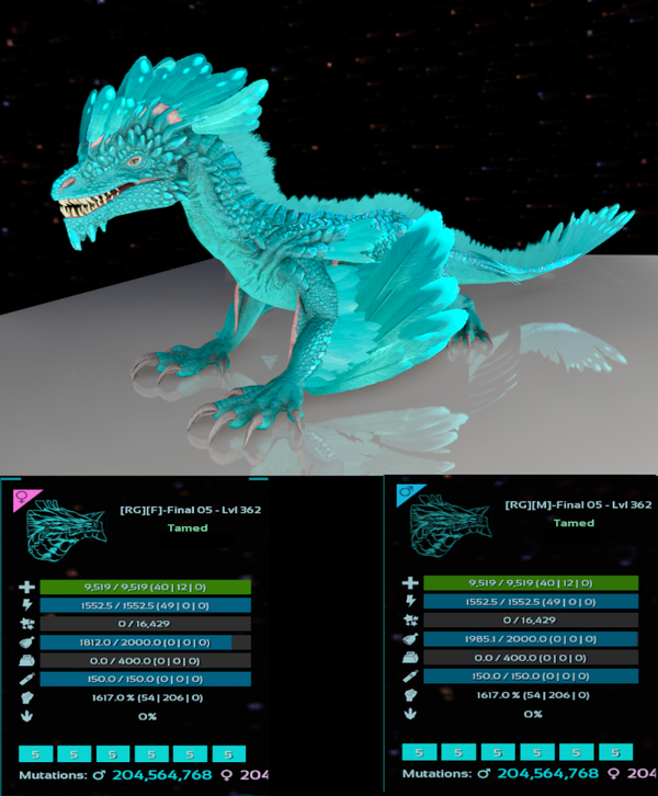 ID5 Rock Drake 1617m adult clones