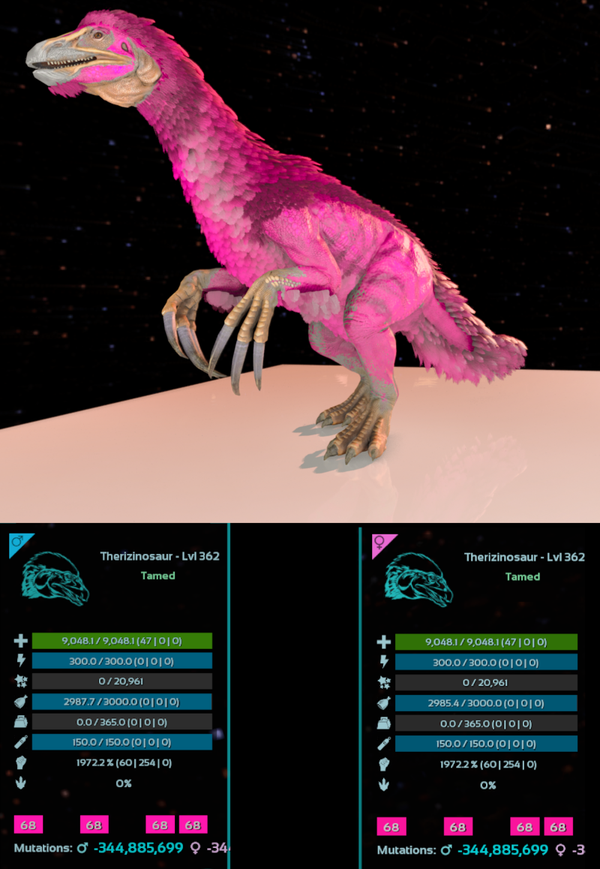 ID68 Therizinosaurus adult clones