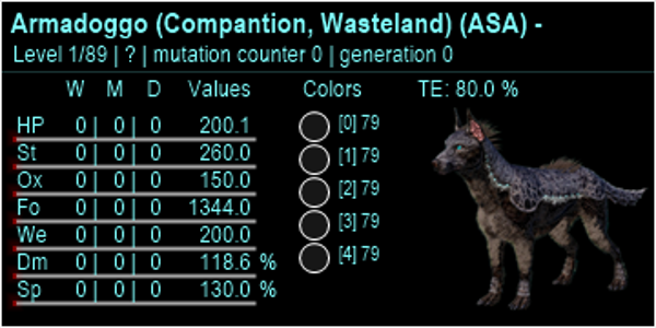 ID79 Armadoggo LVL 1 Adult clones