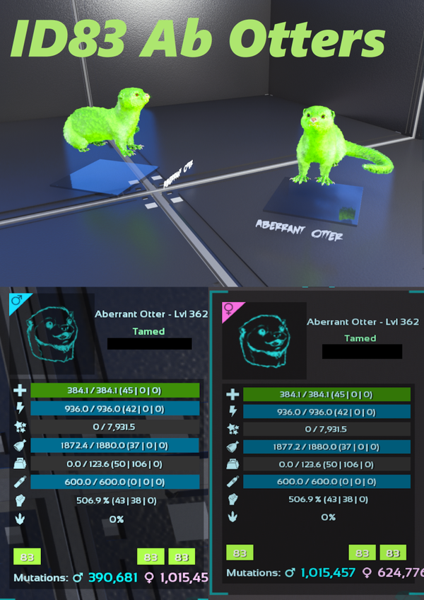 Id83 Otter adult clones