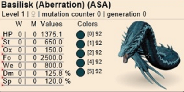 ID92 Female Basilisk adult clones