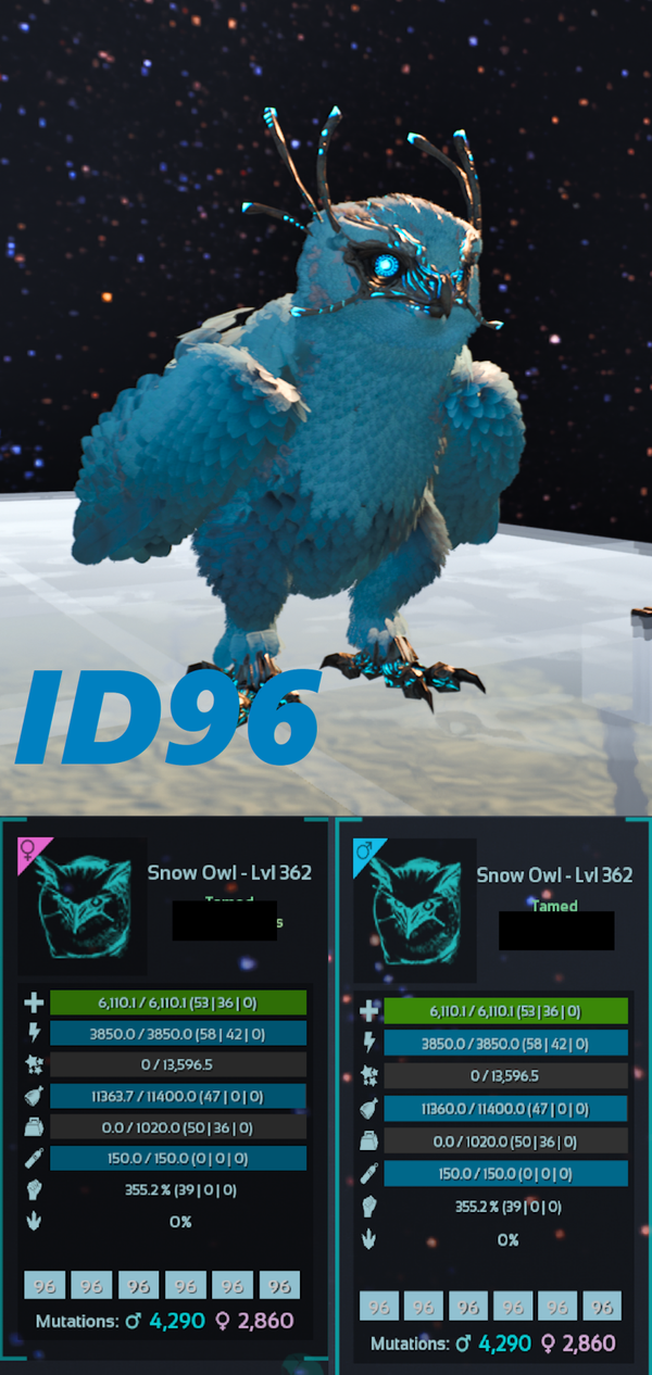 ID96 Snow Owl Adult Clones