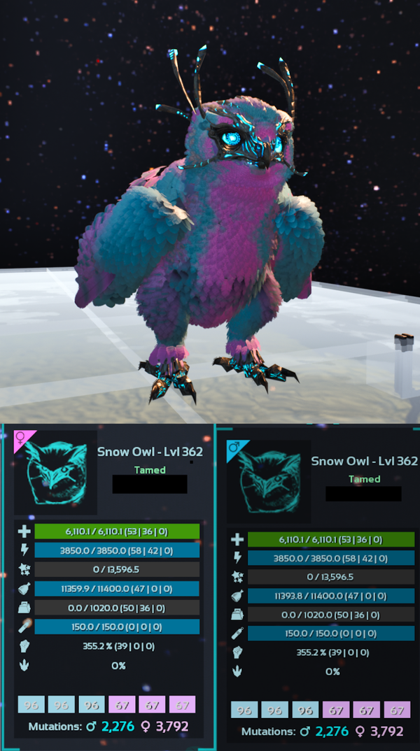 Whipped cream Snow owl adult clones