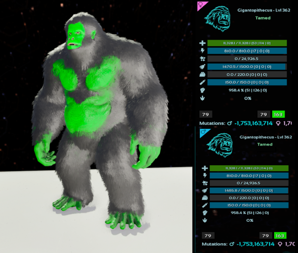 Monster Gigantopithecus adult clones