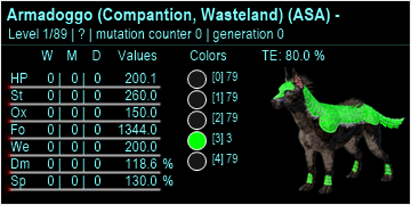 Monster Armadoggo LVL 1 Adult clones