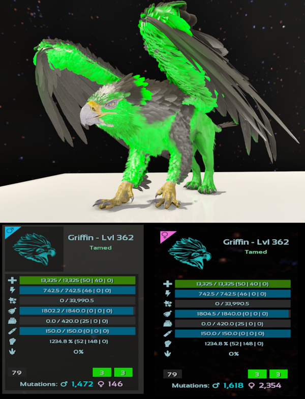 Monster 1234m Adult Griffin clones