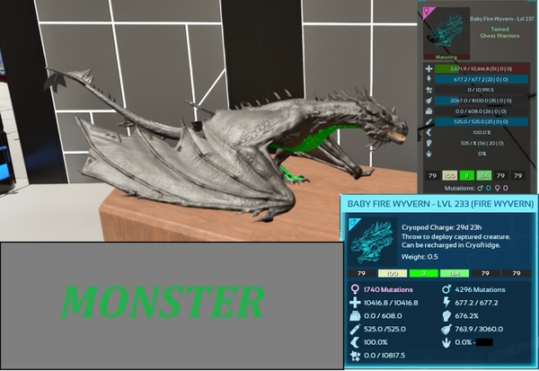 Monster Fire Wyverns Adult clones