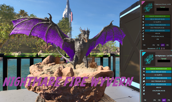 Nightmare Fire Wyvern Adult clones