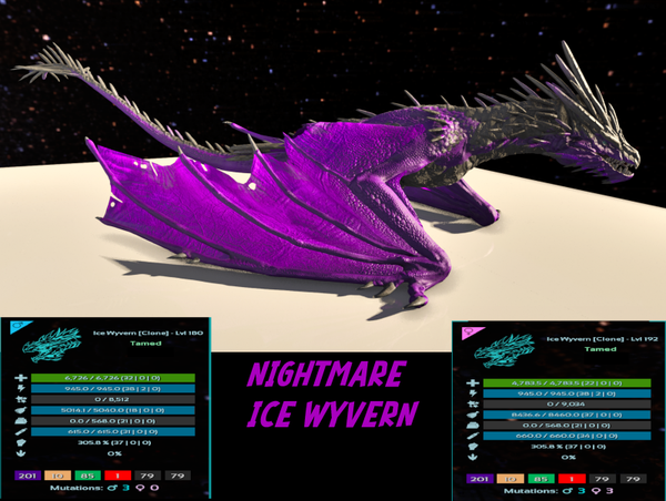 Nightmare ICE Wyvern adult clones