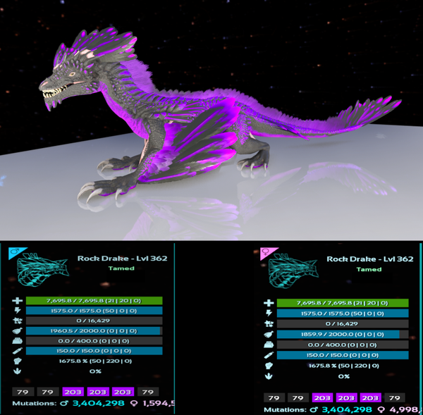 Nightmare Rock Drake 1675m adult clones