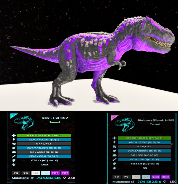 Nightmare Rex adult clones