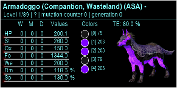 Nightmare v2 Armadoggo LVL 1 Adult clones