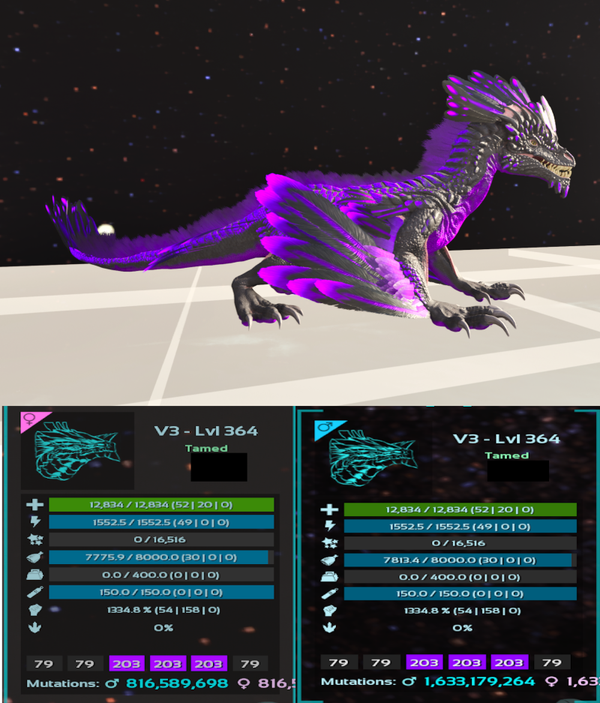 Nightmare v3 1334m Rock Drake adult clones