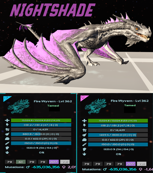 Nightshade Fire wyvern clones