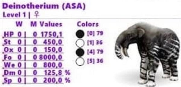 OREO Deinotherium LEVEL 1 adult female clone
