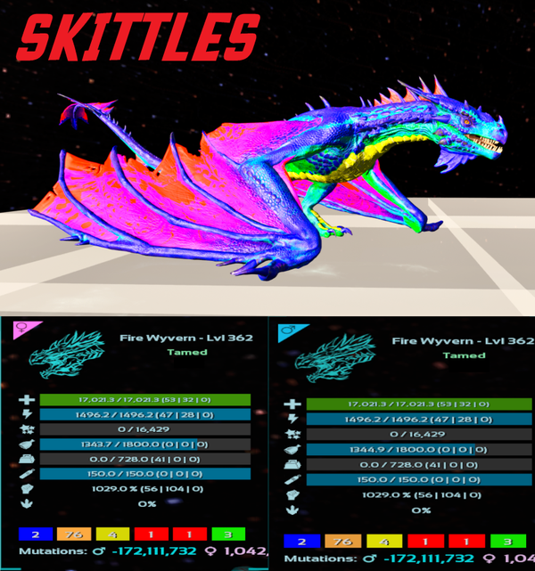 Skittles Fire Wyvern Adult Cones